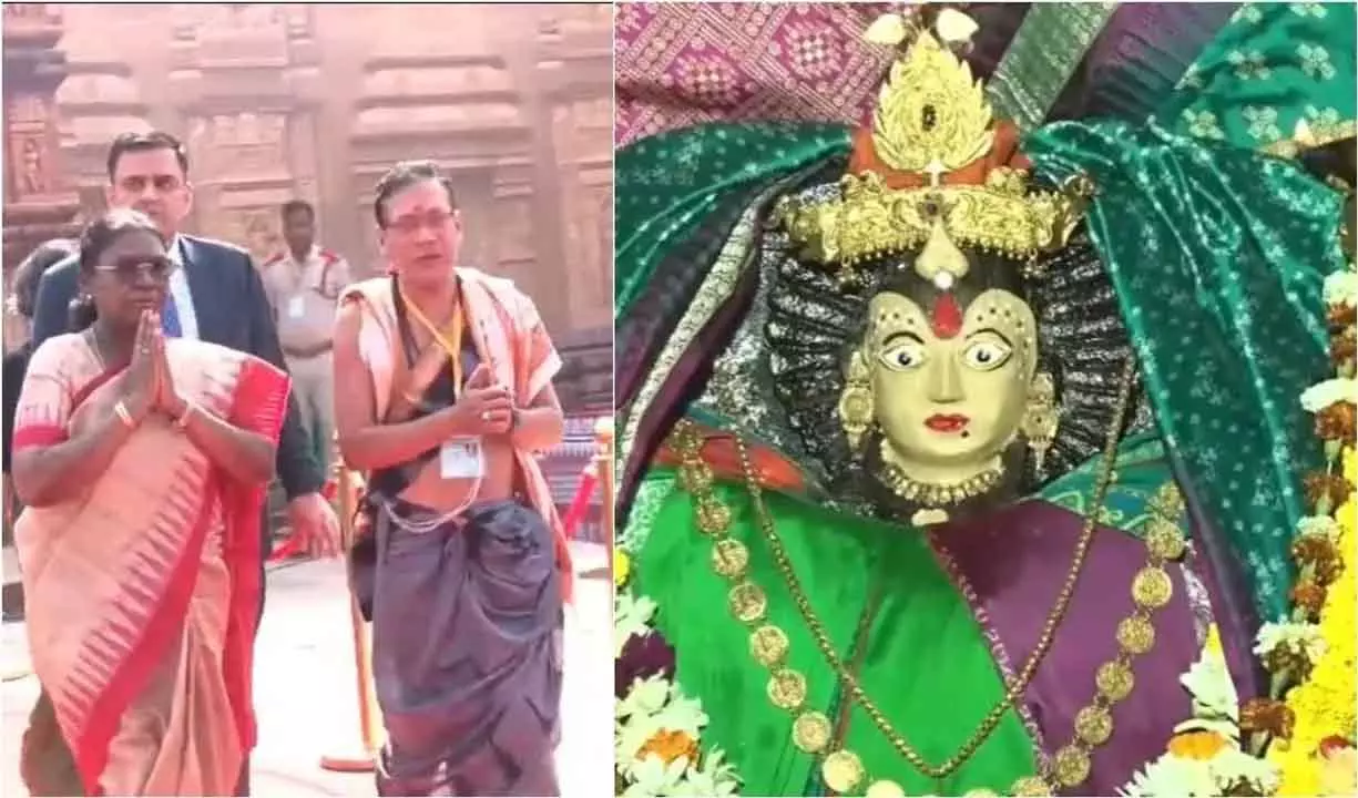 President मुर्मू ने जाजपुर में बिराजा मंदिर का दौरा किया, नाभि गया में पिंडदान किया President मुर्मू ने जाजपुर में बिराजा मंदिर का दौरा किया, नाभि गया में पिंडदान किया