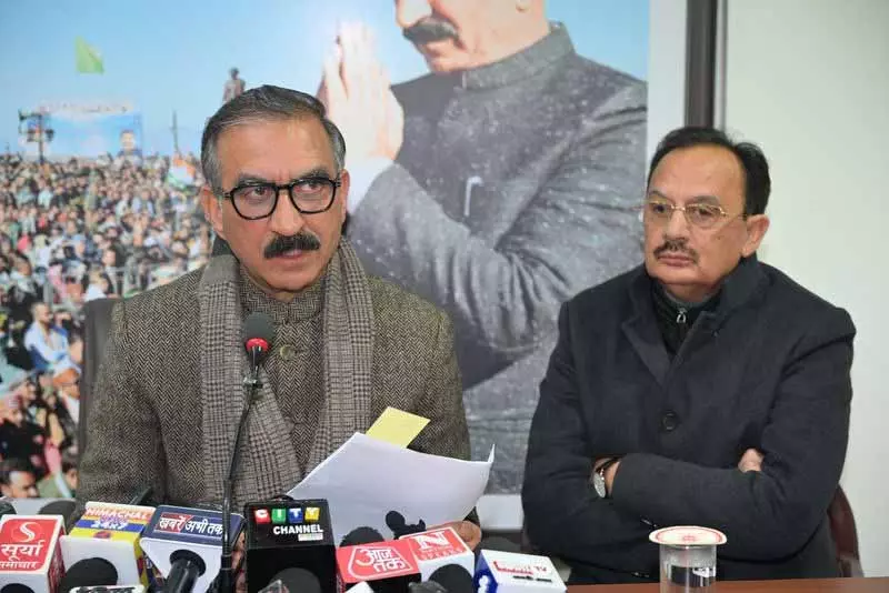 Himachal को 50,000 करोड़ रुपये का ग्रांट गंवाना पड़ सकता है, सुक्खू ने केंद्र पर निशाना साधा Himachal को 50,000 करोड़ रुपये का ग्रांट गंवाना पड़ सकता है, सुक्खू ने केंद्र पर निशाना साधा