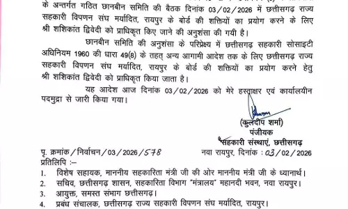 राज्य सहकारी विपणन संघ मर्यादित बोर्ड की शक्तियों का प्रयोग करने शशिकांत द्विवेदी प्राधिकृत राज्य सहकारी विपणन संघ मर्यादित बोर्ड की शक्तियों का प्रयोग करने शशिकांत द्विवेदी प्राधिकृत