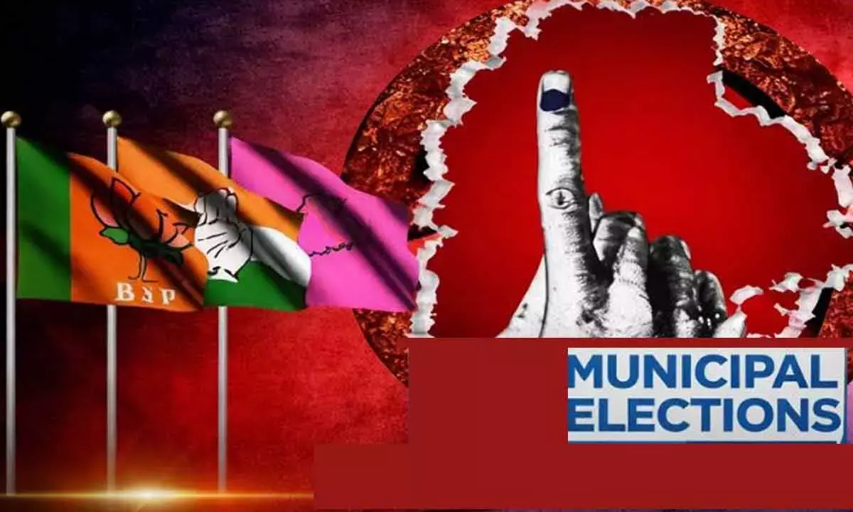 Telangana नगर निगम चुनाव के लिए ज़ोरदार प्रचार शुरू Telangana नगर निगम चुनाव के लिए ज़ोरदार प्रचार शुरू