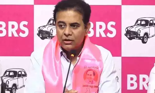 KTR ने आरोप लगाया कि सीएम रेवंत रेड्डी का बेनामी कंपनी से जुड़े भ्रष्टाचार मामले से संबंध KTR ने आरोप लगाया कि सीएम रेवंत रेड्डी का बेनामी कंपनी से जुड़े भ्रष्टाचार मामले से संबंध