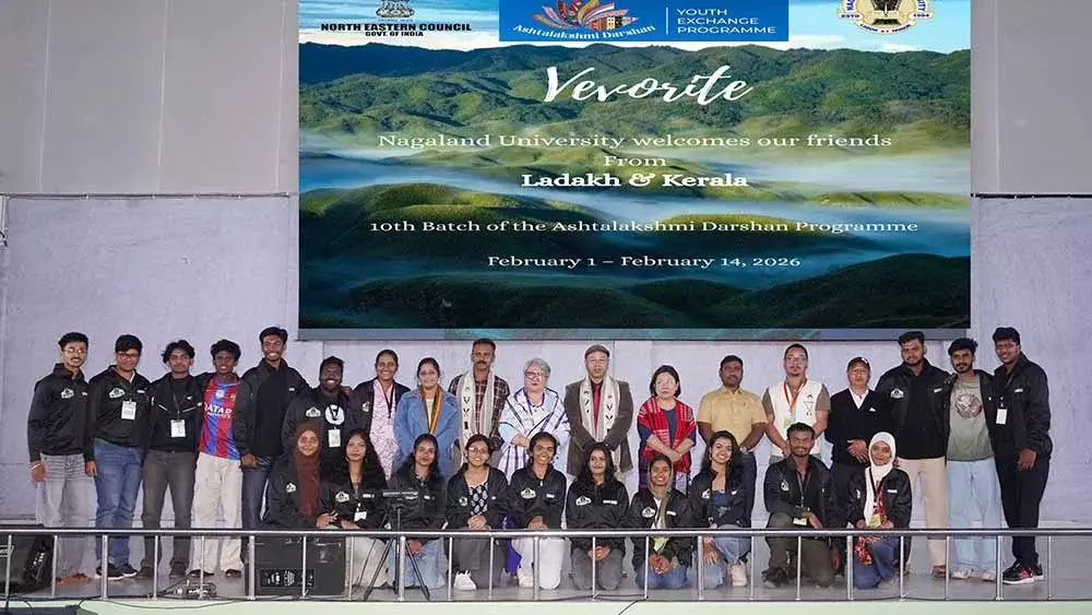 Nagaland यूनिवर्सिटी में अष्टलक्ष्मी दर्शन यूथ एक्सचेंज प्रोग्राम चल रहा है