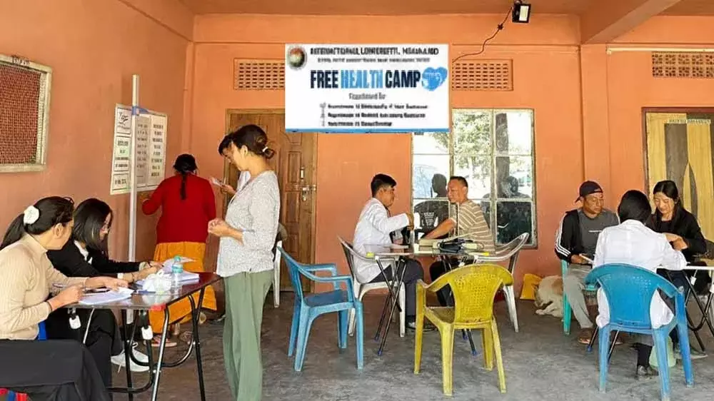 इंटरनेशनल University नागालैंड ने चुमौ में मुफ्त स्वास्थ्य शिविर लगाया