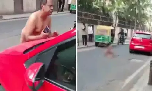 Bangalore के पॉश क्लब में एक आदमी ने कपड़े उतारे, बहस की और कार से उसे कुचलने की कोशिश की