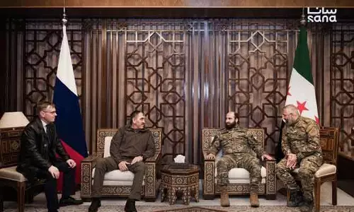 Syria और रूस के वरिष्ठ सैन्य अधिकारियों ने सैन्य सहयोग बढ़ाने पर चर्चा की Syria और रूस के वरिष्ठ सैन्य अधिकारियों ने सैन्य सहयोग बढ़ाने पर चर्चा की