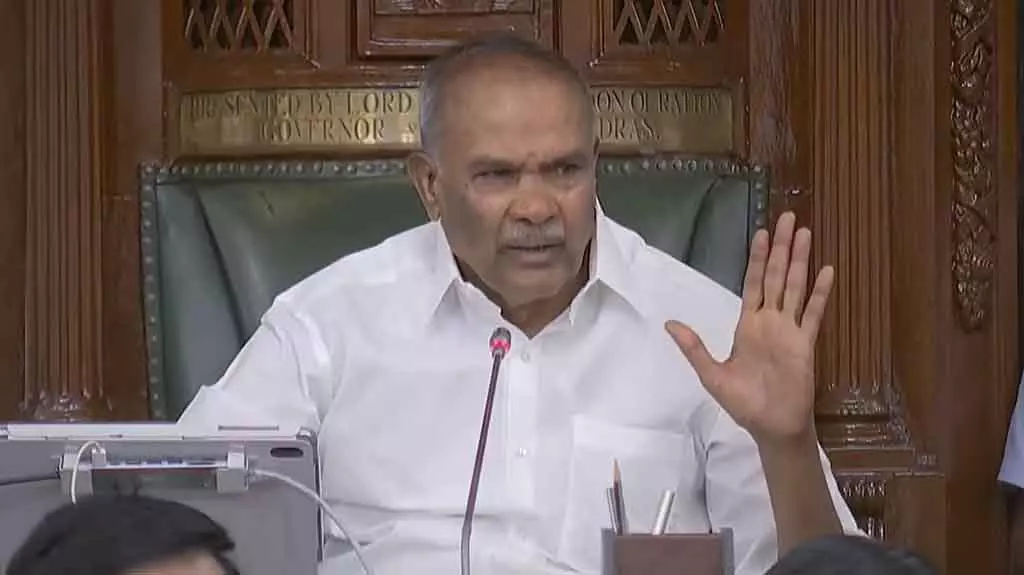 लोग जानते हैं कि केंद्र सरकार Tamil Nadu को धोखा दे रही है: विधानसभा स्पीकर लोग जानते हैं कि केंद्र सरकार Tamil Nadu को धोखा दे रही है: विधानसभा स्पीकर