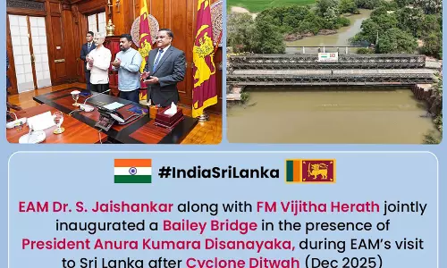 भारतीय नौसेना ने विदेश मंत्री Jaishankar की उपस्थिति में उद्घाटन के बाद श्रीलंका को बेली ब्रिज सौंपे