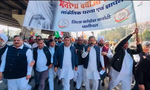 Congress ने पानीपत, सोनीपत में विरोध प्रदर्शन किया