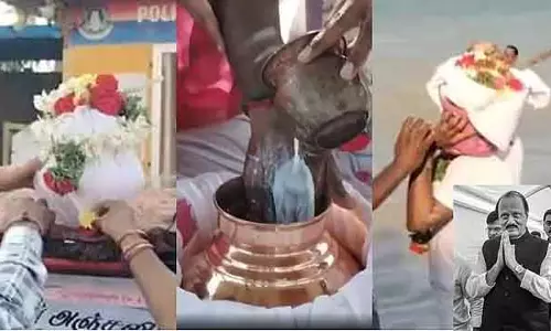 Rameswaram : अजित पवार की अस्थियां अग्नि तीर्थ सागर में विसर्जित Rameswaram : अजित पवार की अस्थियां अग्नि तीर्थ सागर में विसर्जित