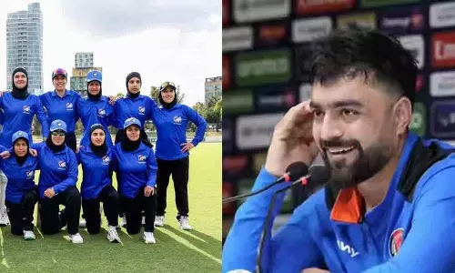 Rashid Khan ने टी20 वर्ल्ड कप से पहले अफगानिस्तान की महिला क्रिकेटरों को सपोर्ट किया Rashid Khan ने टी20 वर्ल्ड कप से पहले अफगानिस्तान की महिला क्रिकेटरों को सपोर्ट किया
