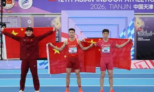 एशियाई इनडोर एथलेटिक्स चैंपियनशिप के पहले दिन चीन ने तीन गोल्ड मेडल जीते
