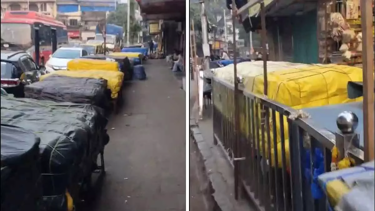 Mumbai : दादर नागरिकों ने कबूतर खाना के पास सार्वजनिक फुटपाथ पर अवैध फेरीवालों की शिकायत की Mumbai : दादर नागरिकों ने कबूतर खाना के पास सार्वजनिक फुटपाथ पर अवैध फेरीवालों की शिकायत की