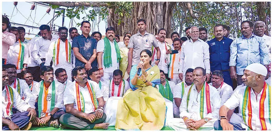शर्मिला ने MNREGA को खत्म करने और गरीबों के साथ धोखा करने के लिए बीजेपी की आलोचना की शर्मिला ने MNREGA को खत्म करने और गरीबों के साथ धोखा करने के लिए बीजेपी की आलोचना की
