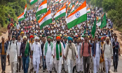 MSP कानून के लिए किसानों का अखिल भारतीय मार्च शुरू MSP कानून के लिए किसानों का अखिल भारतीय मार्च शुरू