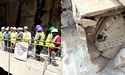 TBM नोय्याल ने मेट्रो फेज-2 के लिए मंडावेली में ब्रेकथ्रू किया