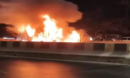 Raipur Breaking: चलती बोलेरो कार में लगी भीषण आग, देखें VIDEO...
