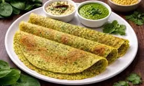 Moong Palak Dosa :नाश्ते में बनाएं सिंपल डोसे से हटकर मूंग पालक डोसा Moong Palak Dosa :नाश्ते में बनाएं सिंपल डोसे से हटकर मूंग पालक डोसा