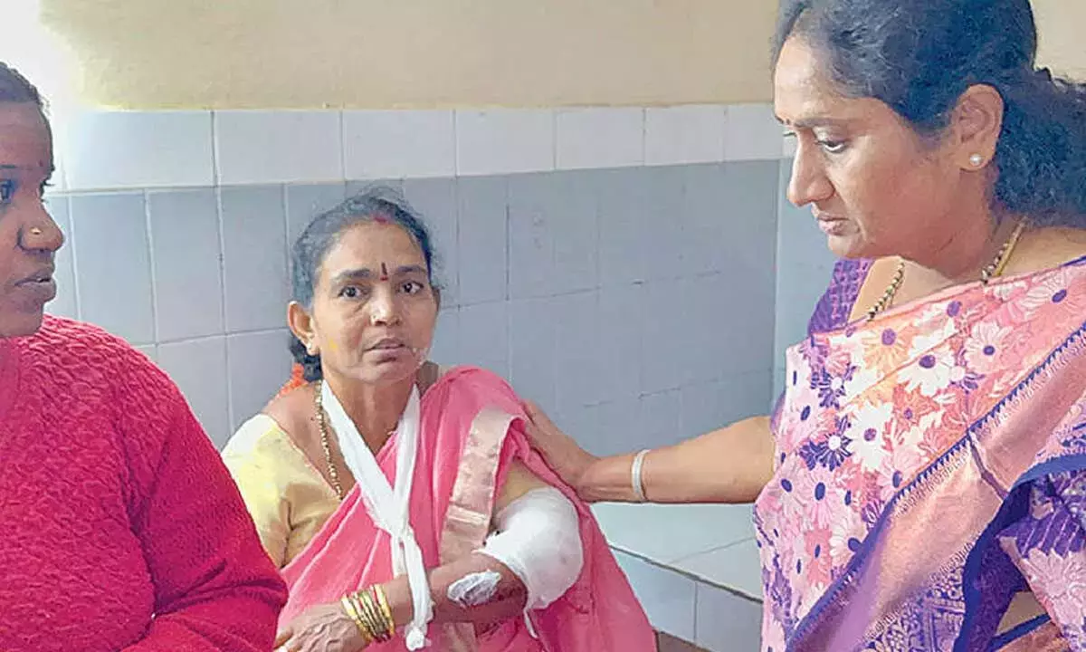 Andhra: मंत्री सविता ने पेनुकोंडा अस्पताल में दुर्घटना पीड़ितों से मुलाकात की