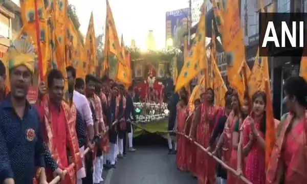 Shyam निशान यात्रा में शामिल हुए सैकड़ों लोग