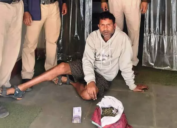 बाजार चौक में गांजा बेचने ग्राहक तलाश रहा आरोपी गिरफ्तार, पुलिस रेड में दबोचा गया बाजार चौक में गांजा बेचने ग्राहक तलाश रहा आरोपी गिरफ्तार, पुलिस रेड में दबोचा गया