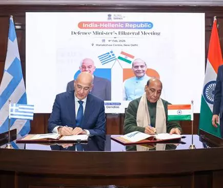 India-Greece ने रक्षा सहयोग मजबूत करने ज्वाइंट डिक्लेरेशन पर किए हस्ताक्षर India-Greece ने रक्षा सहयोग मजबूत करने ज्वाइंट डिक्लेरेशन पर किए हस्ताक्षर