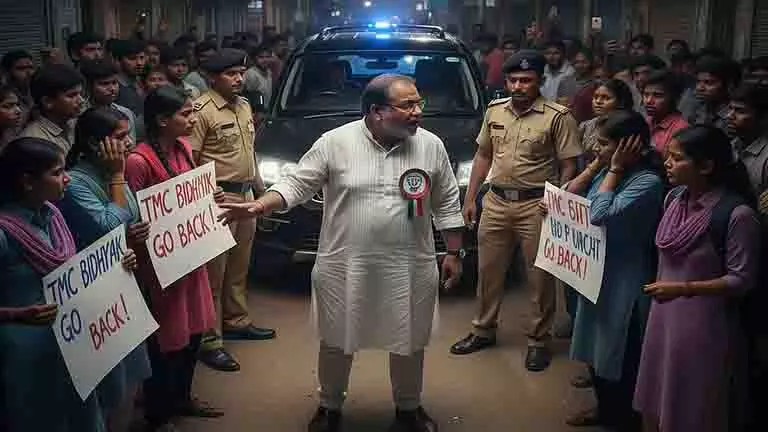 Trinamool विधायक पर छात्रों को धमकाने का आरोप, छात्रों ने विरोध प्रदर्शन किया Trinamool विधायक पर छात्रों को धमकाने का आरोप, छात्रों ने विरोध प्रदर्शन किया