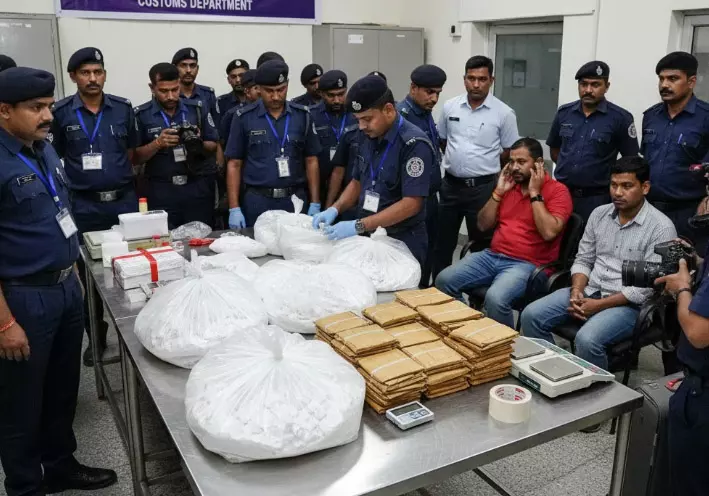International Airport: बैंकाक से ड्रग्स तस्करी, 8 टिन में 2 करोड़ की बरामदगी International Airport: बैंकाक से ड्रग्स तस्करी, 8 टिन में 2 करोड़ की बरामदगी
