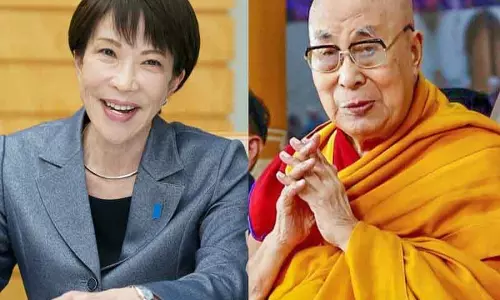 Dalai Lama ने जापान के PM के तौर पर जीत पर साने ताकाइची को बधाई दी Dalai Lama ने जापान के PM के तौर पर जीत पर साने ताकाइची को बधाई दी