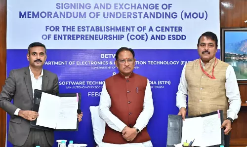 इलेक्ट्रॉनिक्स एवं आईटी विभाग छत्तीसगढ़ और एसटीपीआई के बीच हुआ ऐतिहासिक समझौता इलेक्ट्रॉनिक्स एवं आईटी विभाग छत्तीसगढ़ और एसटीपीआई के बीच हुआ ऐतिहासिक समझौता