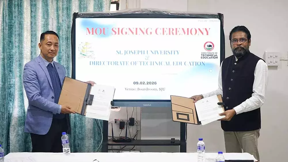 नागालैंड: SJU और DoTE ने अकादमिक सहयोग के लिए MoU पर साइन किए