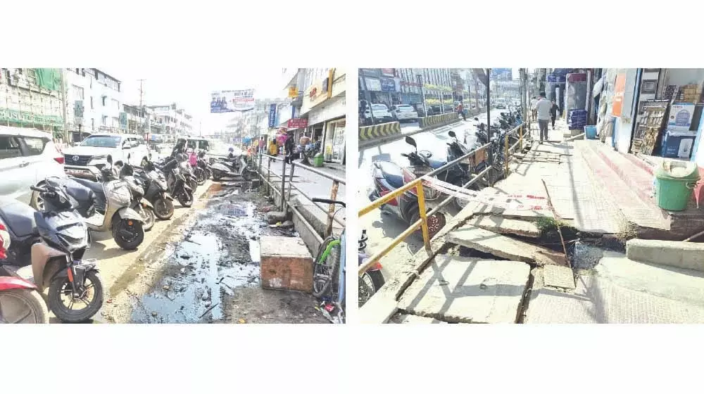 Nagaland : बार-बार ड्रेनेज ओवरफ्लो, क्षतिग्रस्त फुटपाथ चिंता का विषय Nagaland : बार-बार ड्रेनेज ओवरफ्लो, क्षतिग्रस्त फुटपाथ चिंता का विषय