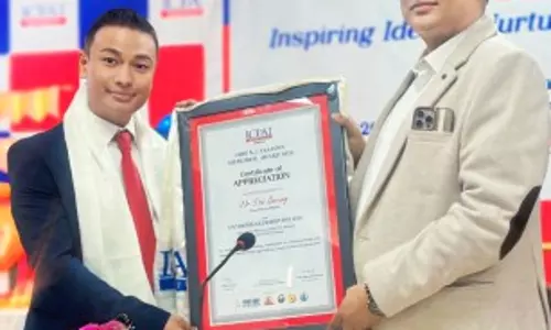 ओमी गुरुंग को NJ यासास्वी मेमोरियल अवार्ड 2026 से सम्मानित किया गया