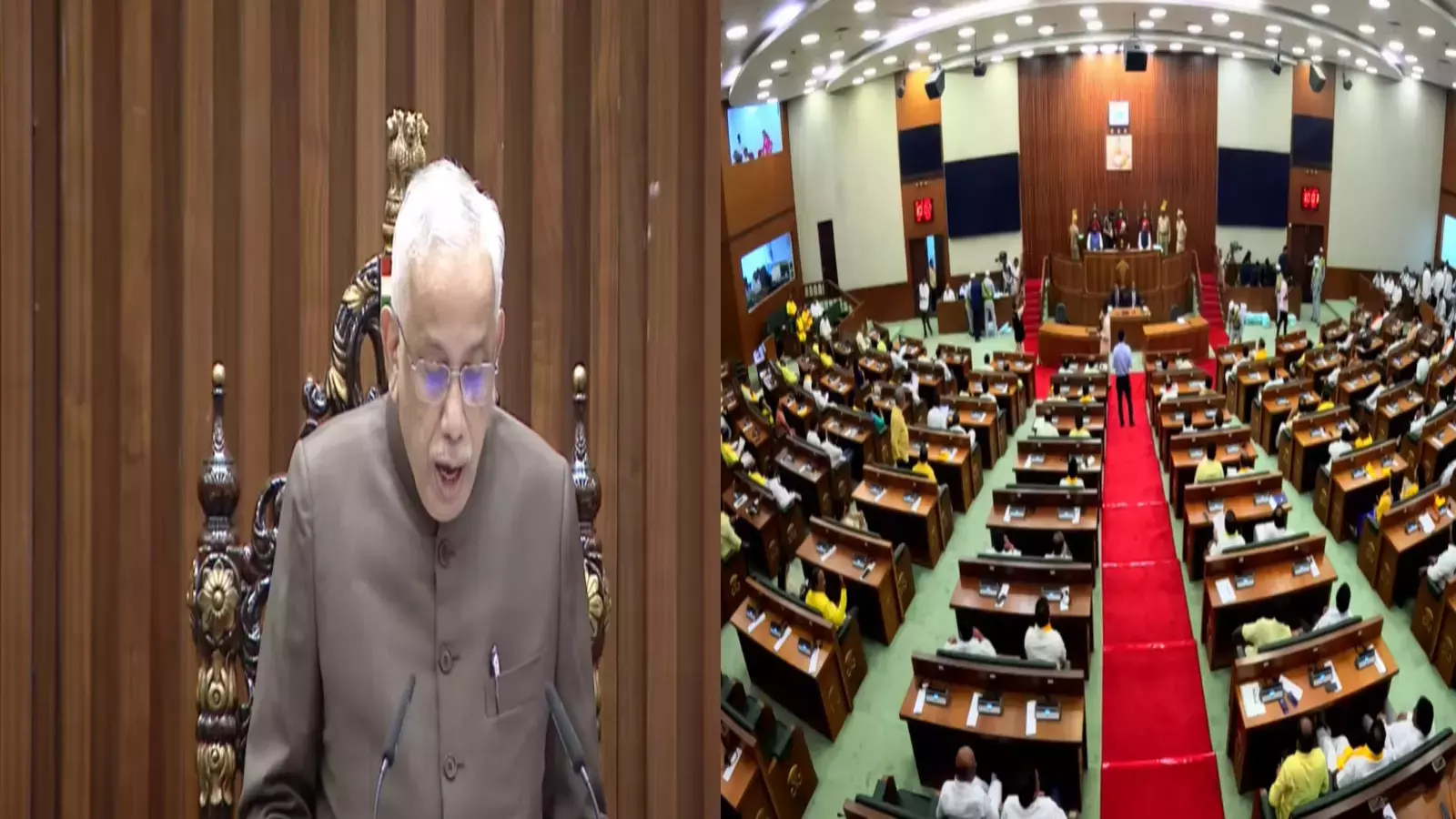 Andhra प्रदेश बजट सत्र शुरू, राज्यपाल के भाषण के दौरान वाईएसआरसीपी ने वॉकआउट किया Andhra प्रदेश बजट सत्र शुरू, राज्यपाल के भाषण के दौरान वाईएसआरसीपी ने वॉकआउट किया
