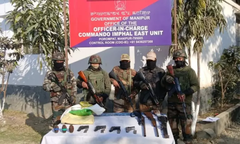 Manipur : सुरक्षा अभियान में हथियार, ग्रेनेड और चोरी की गाड़ी जब्त