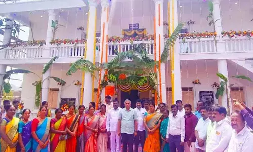 Karnataka ; टेकल में गांधी ग्राम सौधा भवन का उद्घाटन Karnataka ; टेकल में गांधी ग्राम सौधा भवन का उद्घाटन