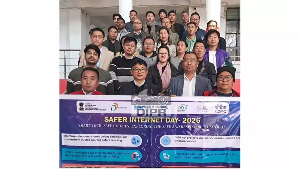 Nagaland : फेक में सुरक्षित इंटरनेट दिवस मनाया गया Nagaland : फेक में सुरक्षित इंटरनेट दिवस मनाया गया