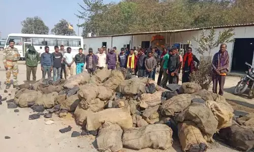 अमेरा ओपन कोयला खदान से 21 तस्करों को किया गिरफ्तार, 1.5 टन कोयला जब्त