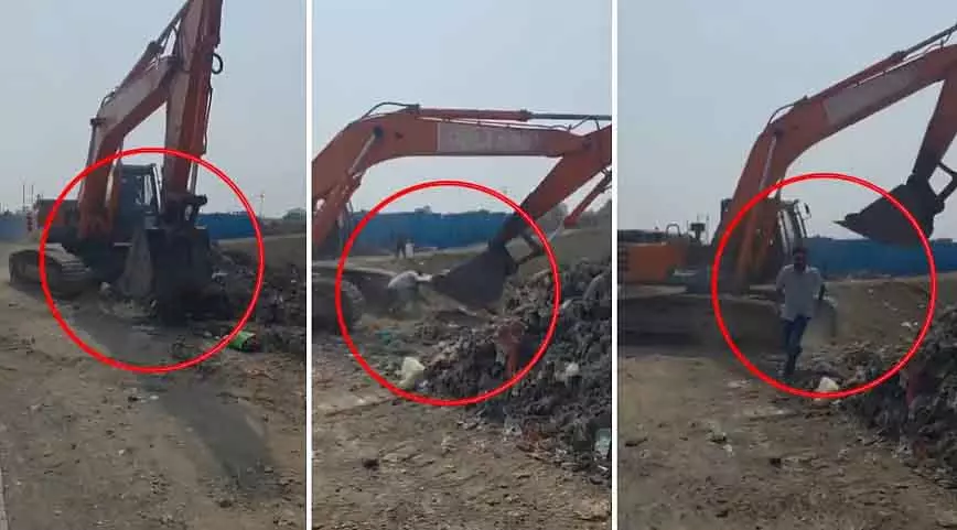 Indore : जेसीबी ड्राइवर ने एरोड्रम मेट्रो साइट पर इंजीनियर को कुचलने की कोशिश की Indore : जेसीबी ड्राइवर ने एरोड्रम मेट्रो साइट पर इंजीनियर को कुचलने की कोशिश की