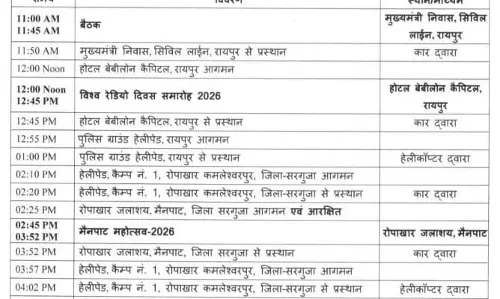 सरगुजा दौरे पर CM विष्णुदेव साय सरगुजा दौरे पर CM विष्णुदेव साय