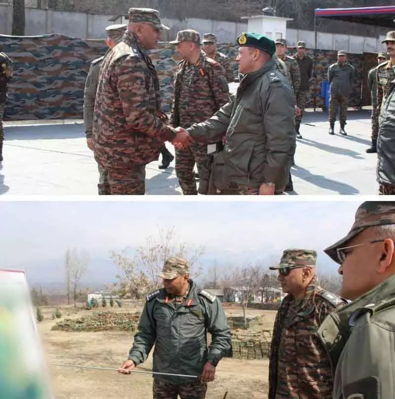 उत्तरी सेना के कमांडर ने Kashmir में सुरक्षा ढांचे की समीक्षा की उत्तरी सेना के कमांडर ने Kashmir में सुरक्षा ढांचे की समीक्षा की