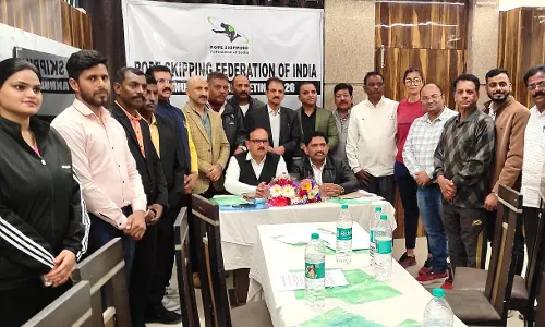 New Delhi: रोप स्किपिंग फेडरेशन ऑफ इंडिया की आम सभा में सर्वसम्मति से नई कार्यकारिणी घोषित New Delhi: रोप स्किपिंग फेडरेशन ऑफ इंडिया की आम सभा में सर्वसम्मति से नई कार्यकारिणी घोषित