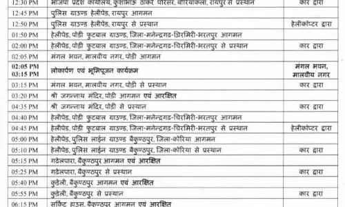 CM विष्णुदेव साय आज मनेंद्रगढ़ और कोरिया दौरे पर