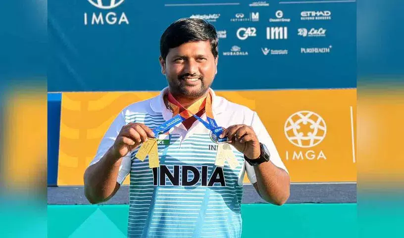 Telangana: गुरुनाथ ने अबू धाबी मास्टर्स गेम्स में गोल्ड और सिल्वर जीता Telangana: गुरुनाथ ने अबू धाबी मास्टर्स गेम्स में गोल्ड और सिल्वर जीता