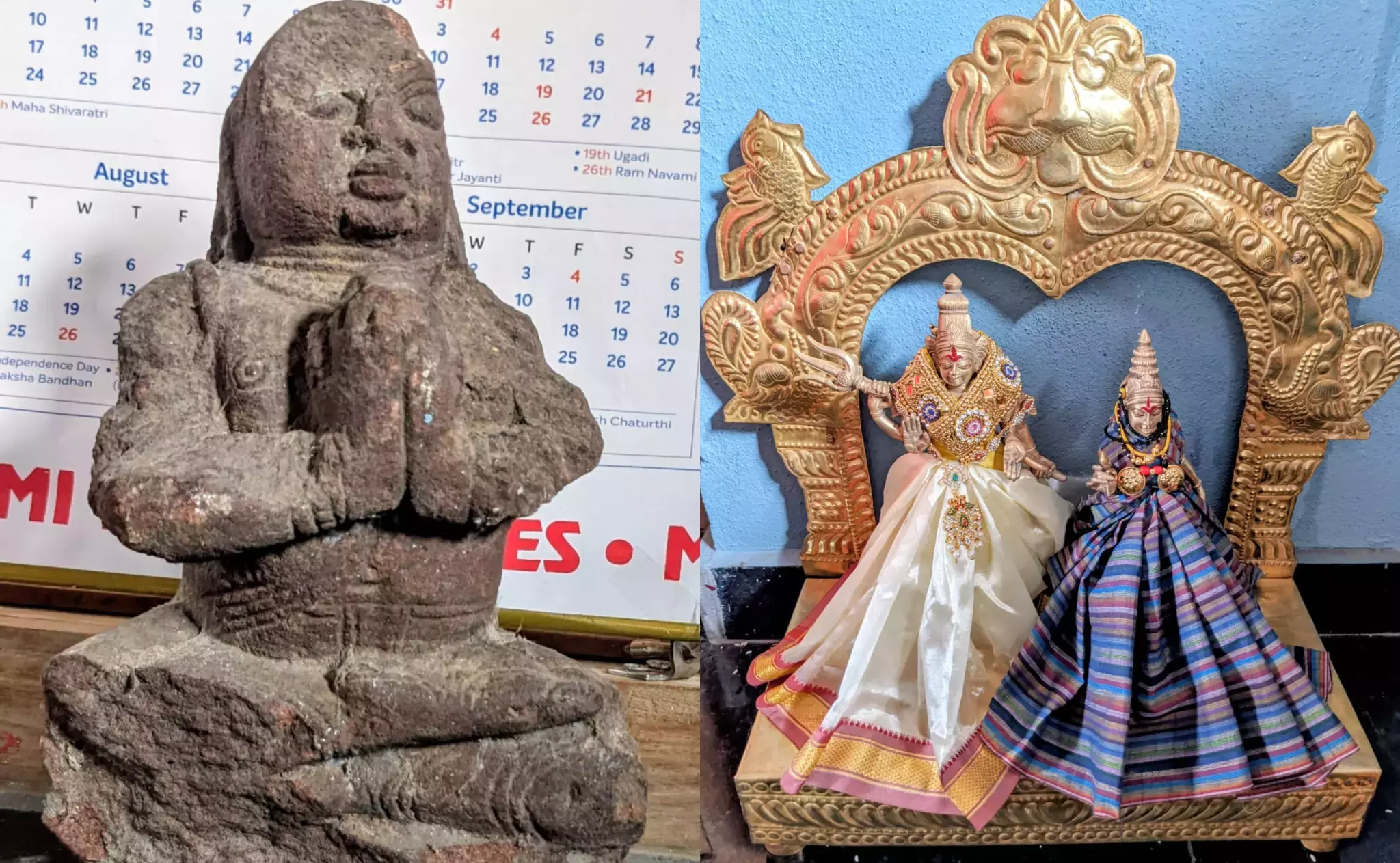 Andhra : उंडी के शिव मंदिर में दो प्राचीन मूर्तियां मिलीं Andhra : उंडी के शिव मंदिर में दो प्राचीन मूर्तियां मिलीं