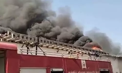 पेंट-पुट्टी फैक्ट्री में लगी आग, दमकल गाड़ियां मौके पर पेंट-पुट्टी फैक्ट्री में लगी आग, दमकल गाड़ियां मौके पर