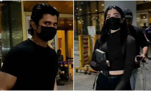 Rashmika और विजय जयपुर में होने वाली शादी के लिए मुंबई पहुंचे Rashmika और विजय जयपुर में होने वाली शादी के लिए मुंबई पहुंचे