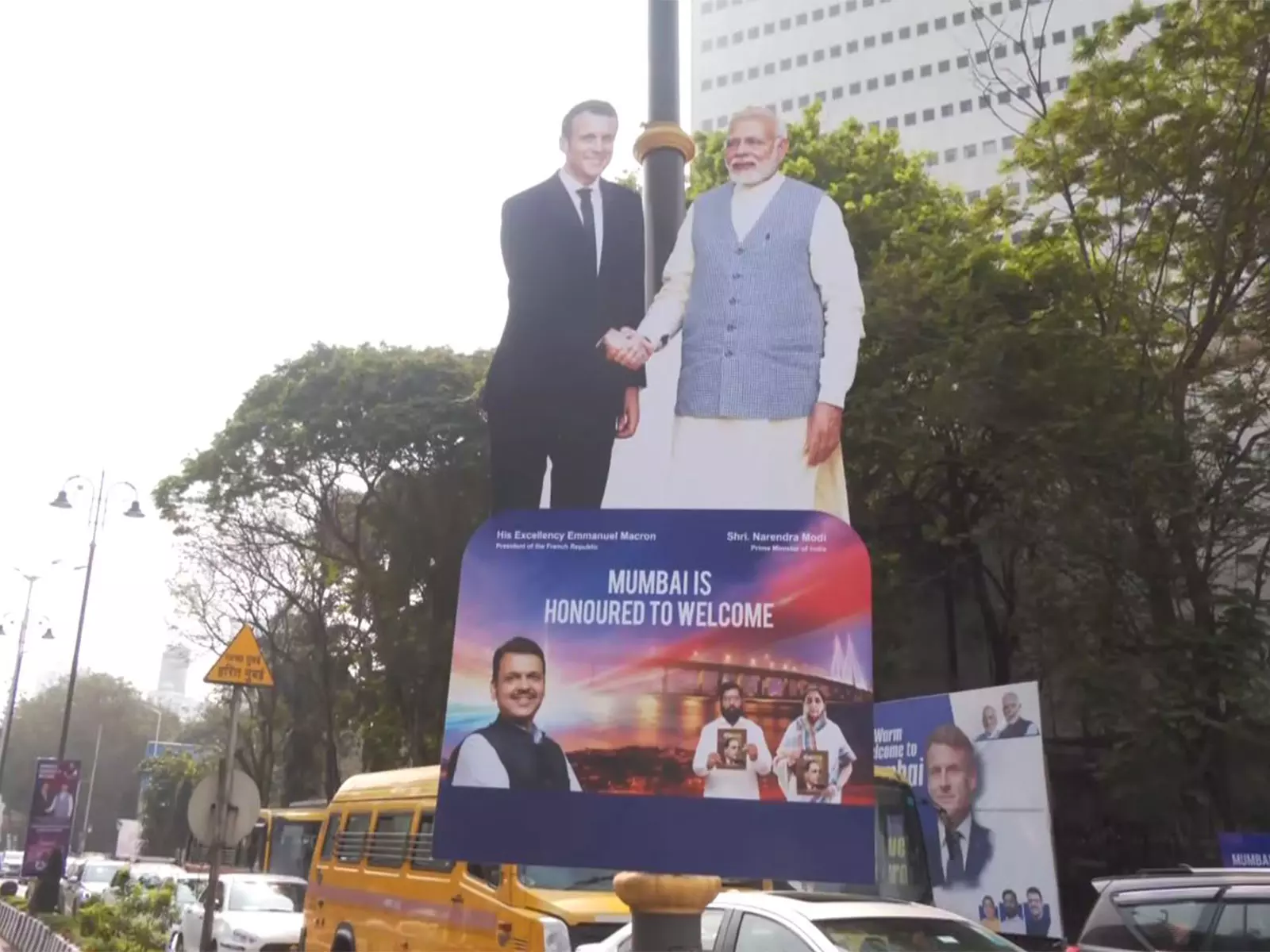 Mumbai फ्रांस के राष्ट्रपति मैक्रॉन के स्वागत में जीवंत Mumbai फ्रांस के राष्ट्रपति मैक्रॉन के स्वागत में जीवंत