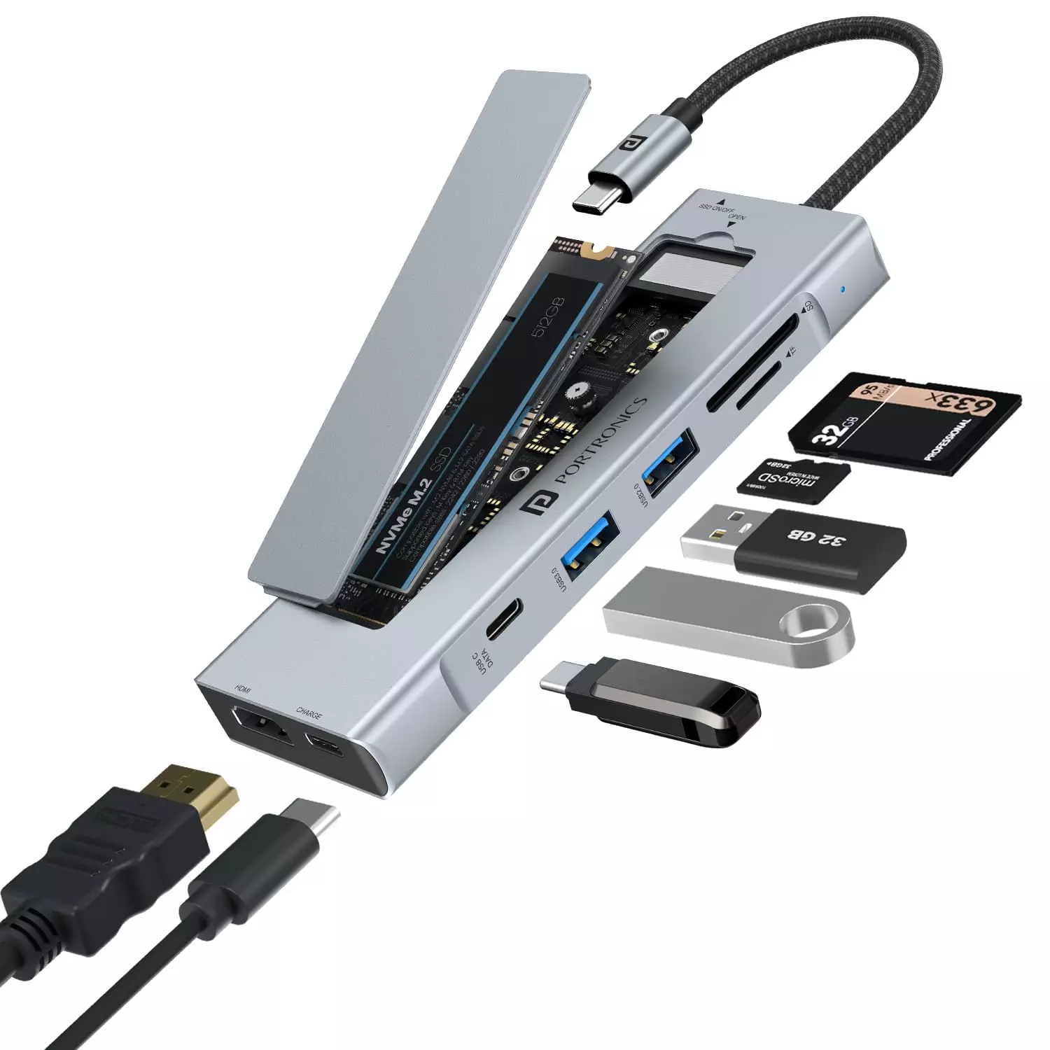 लैपटॉप-फोन के लिए आया Portronics का 8-in-1 हब, HDMI और SSD दोनों सपोर्ट के साथ लैपटॉप-फोन के लिए आया Portronics का 8-in-1 हब, HDMI और SSD दोनों सपोर्ट के साथ
