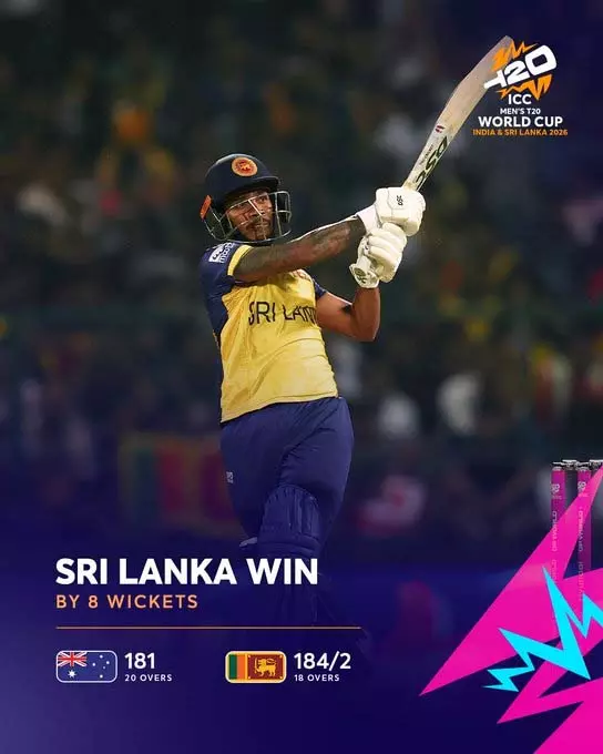 T20 World Cup: श्रीलंका ने ऑस्ट्रेलिया को 8 विकेटों से रौंदा T20 World Cup: श्रीलंका ने ऑस्ट्रेलिया को 8 विकेटों से रौंदा