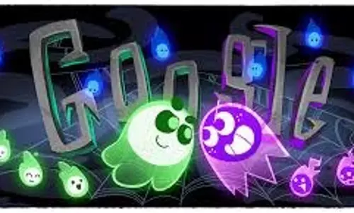 Google Doodle बर्फ, स्पीड और स्टंट, ,Big Air Freestyle Skiing का एडवेंचर
